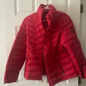 Michael Kors. Hot Pink. XL Packable Down Fill Puffer Jacket